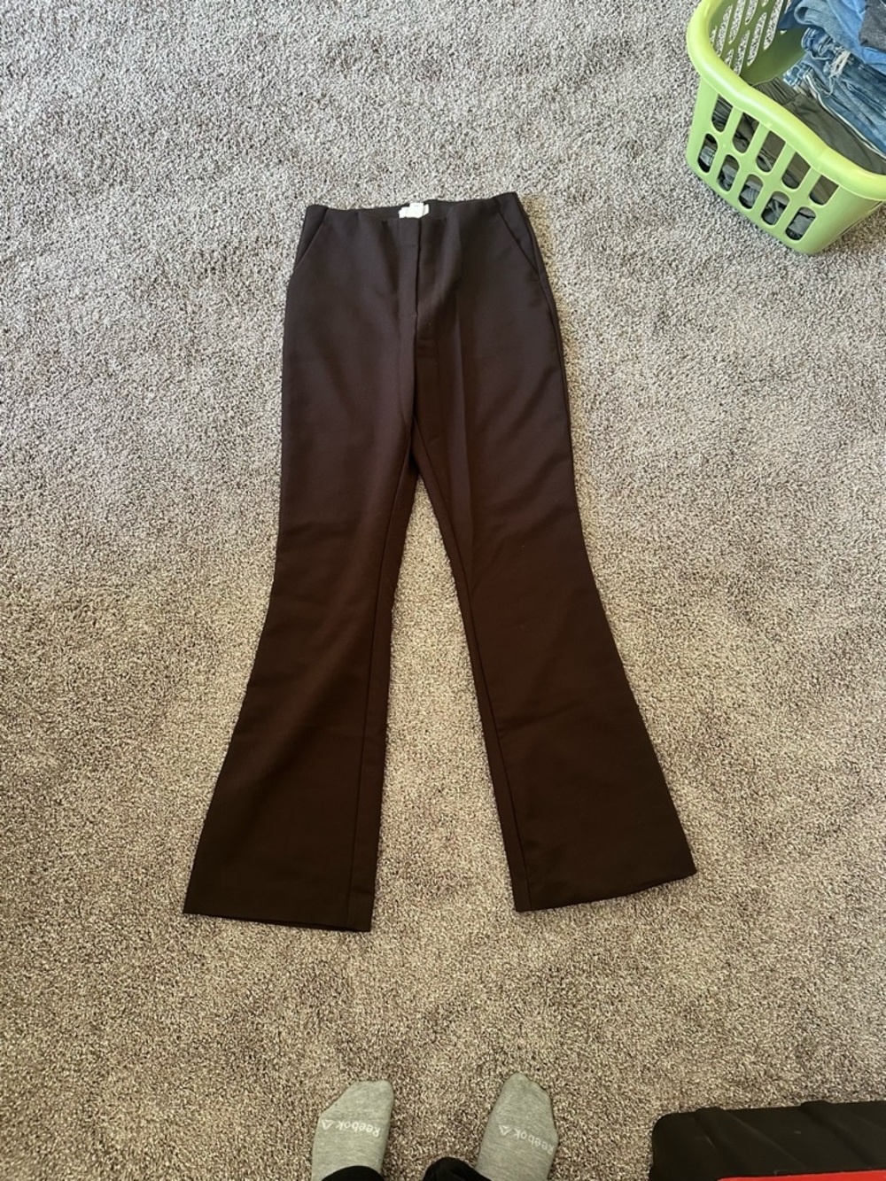 H&M Dark Brown Flared Trousers